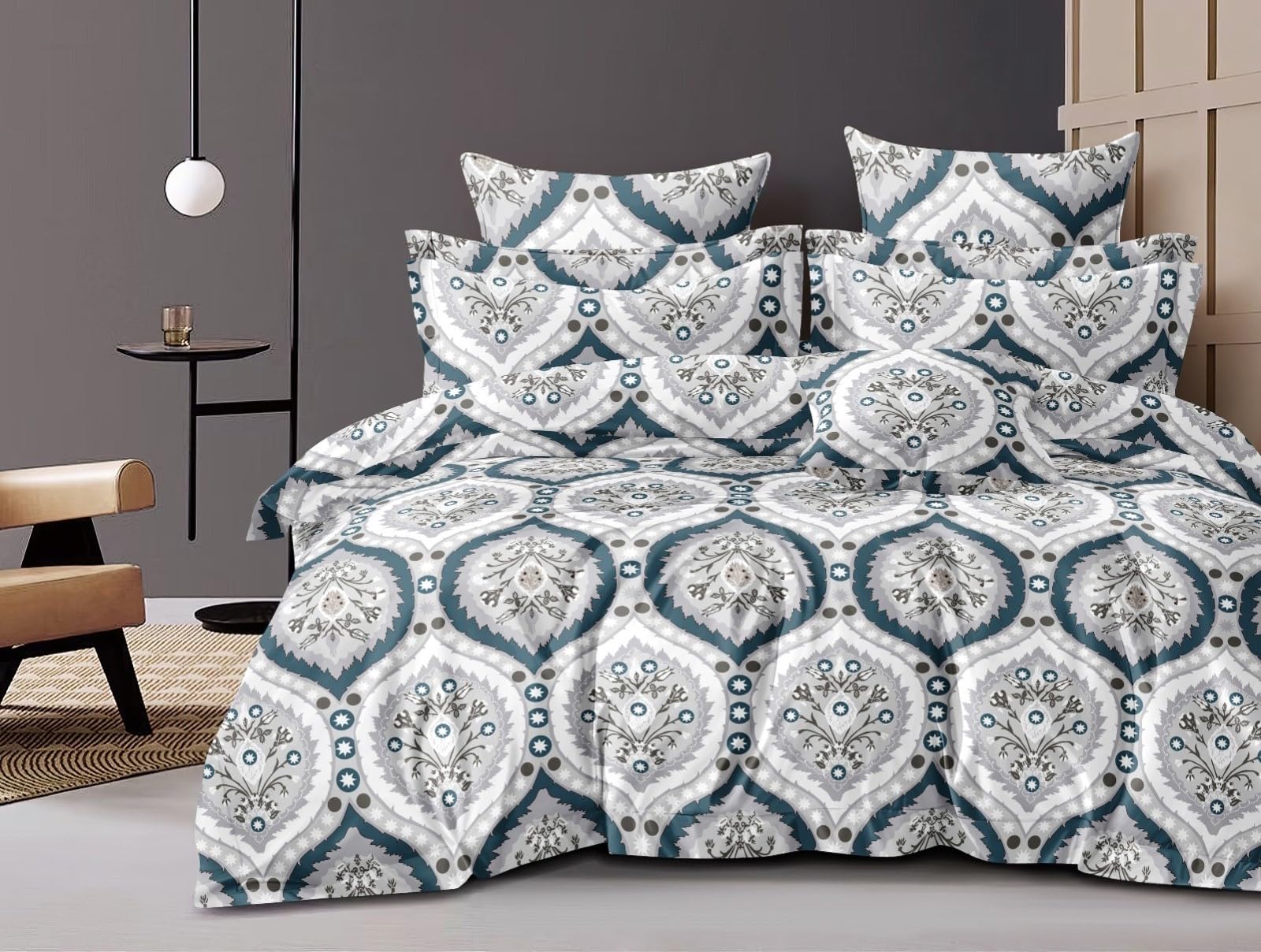 Ab Home Decor Super Soft Microfiber Printed Ac Comforter Double Bed Ii Blanket/Dohar/Duvet For All Weather/SeasonsGlace Cotton