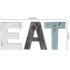 Mygift Wall Mounted Multicolored Solid Wood Letter Eat Cutout Block Wall Sign, Rearrange Letters To Tea, Kitchen Farmhouse Above