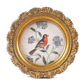 LIHOLO Round Picture Frames 3x3 Antique Picture Frames Small Vintage Picture Frames Mini Pictures Frames Bird Picture Frames Bro