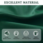 Donren 2 Panels 84 Inches Length Dark Green Blackout Thermal Insulating Window Curtain Panels For Bedroom With Rod Pocket (Hunter Green,52 X 84 Inches Long,2 Panels)