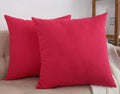 Tangdepot Cotton Solid Throw Pillow Covers, 12' X 12' , Watermelon Red, 1 Count (Pack Of 1)