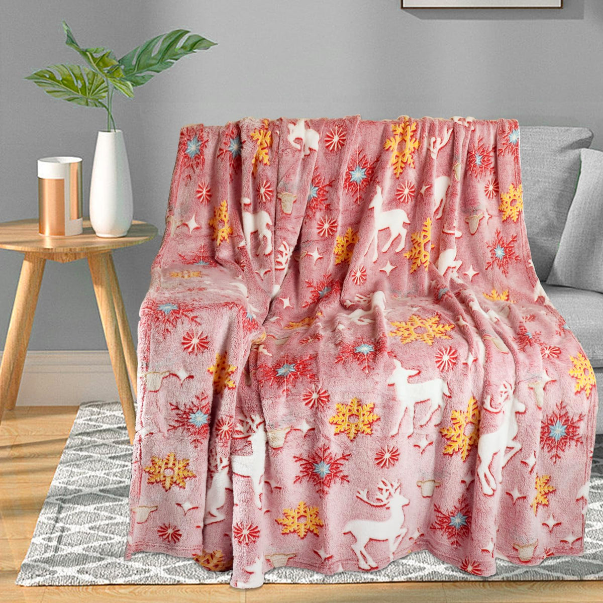 The Christmas Blankets And Throws Clearance, Red Christmas Throw Blanket For Couch, Soft Christmas Blanket For Kids/Girls/Boys/W