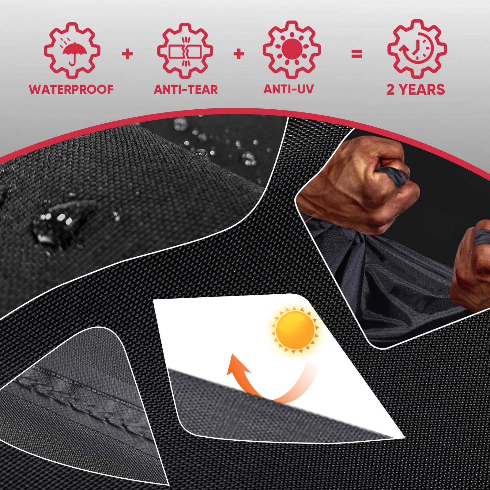 Turtle Life Patio Stackable Chair Cover, Heavy Duty Waterproof Outdoor Furniture Stacking 6-12 Chairs Covers, Anti-Fading Cover For Bar Stool Chair, Black, 30' W X 36' D X 45' H