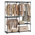 SONGMICS Portable Closet, Freestanding Closet Organizer, Clothes Rack with Shelves, Hanging Rods, Storage Organizer, for Cloakro