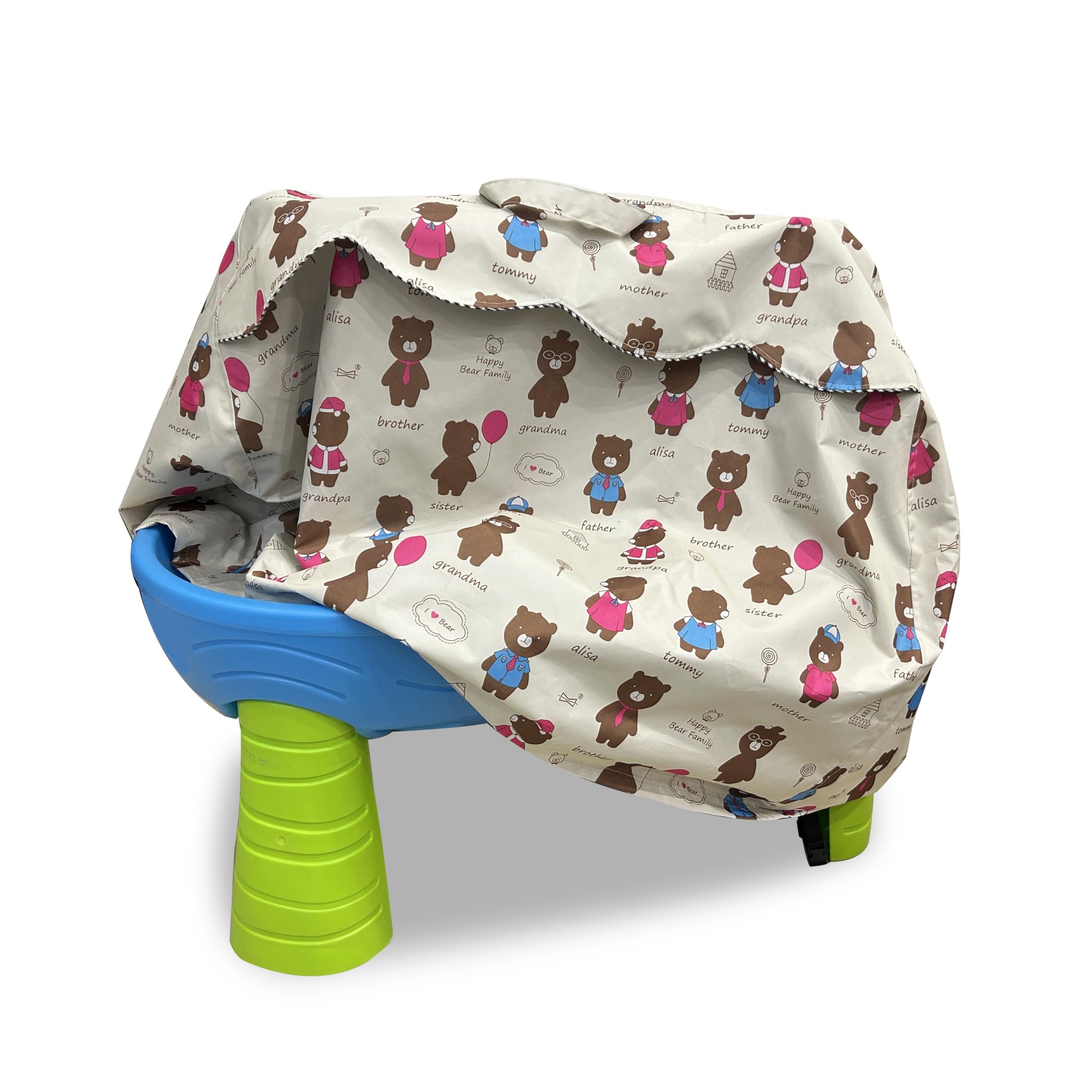Yuyakacover Kids Water Table Cover Family Photo Of Little Bear Fit Step2 Rain Showers Splash Pond Water Table, Waterproof Dust P