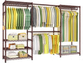 Ulif E1 Heavy Duty Closet Garment Rack, 6 Tiers Adjustable Metal Freestanding Expandable Clothing Storage with 4 Hanger Rods, Ea