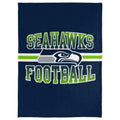 Foco Nfl Micro Raschel Plush Throw Blanket, Stripe Logo 45 X 60, Seattle Seahawks