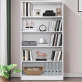 About Space Book Shelf  5 Tier Engineered Wood Book Rack Multipurpose Book Shelf For Home Library Study Room Long Open Storage 