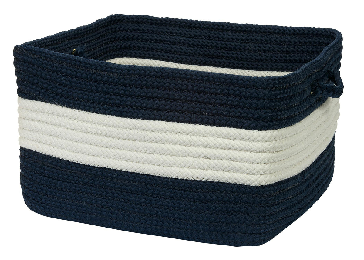 Colonial Mills Rope Walk Utility Basket, 18 By 12-Inch, Navy