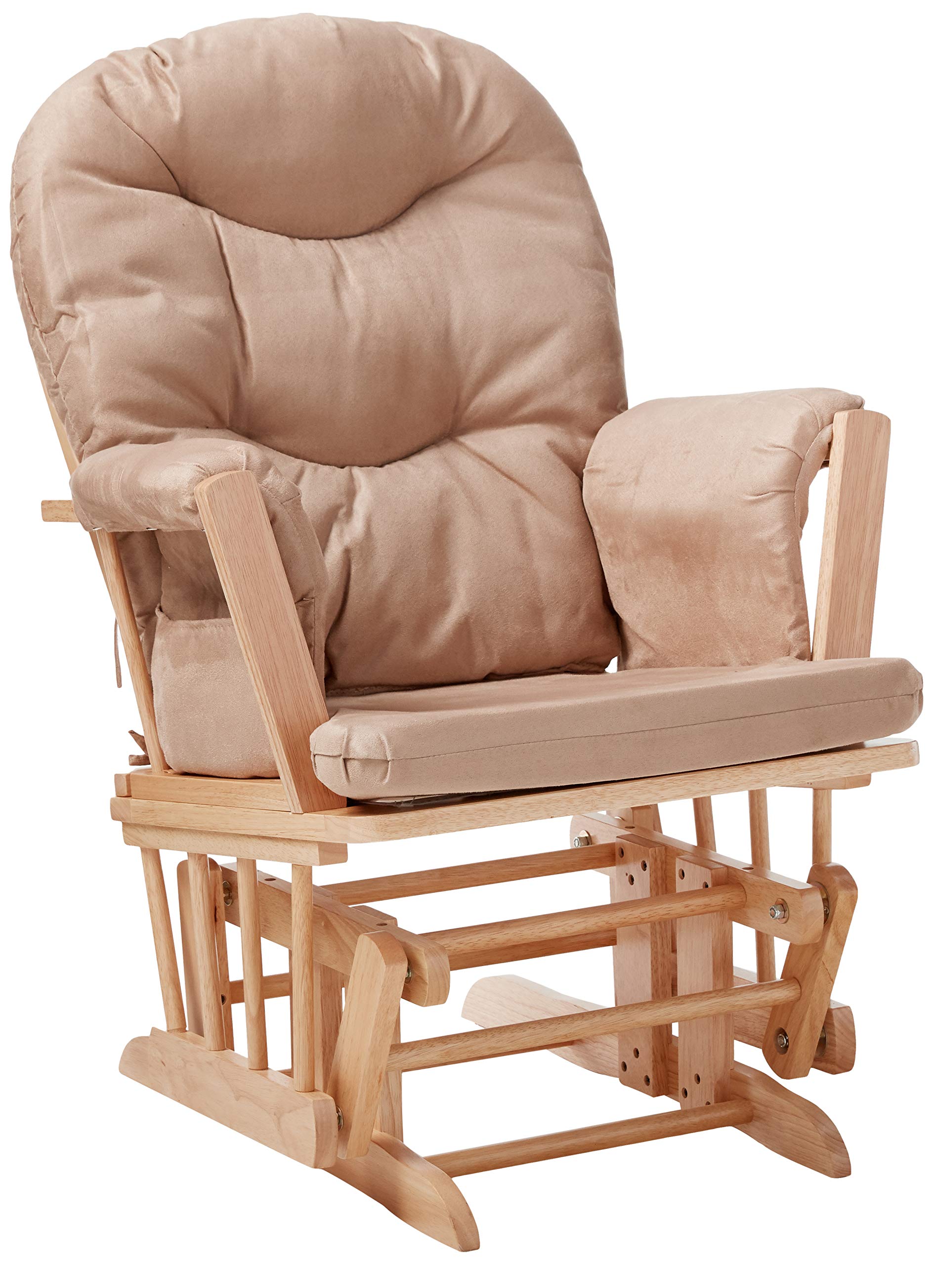 ACME Furniture Ottoman, Taupe Mfb & Natural Oak