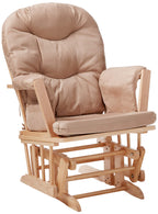 ACME Furniture Ottoman, Taupe Mfb & Natural Oak