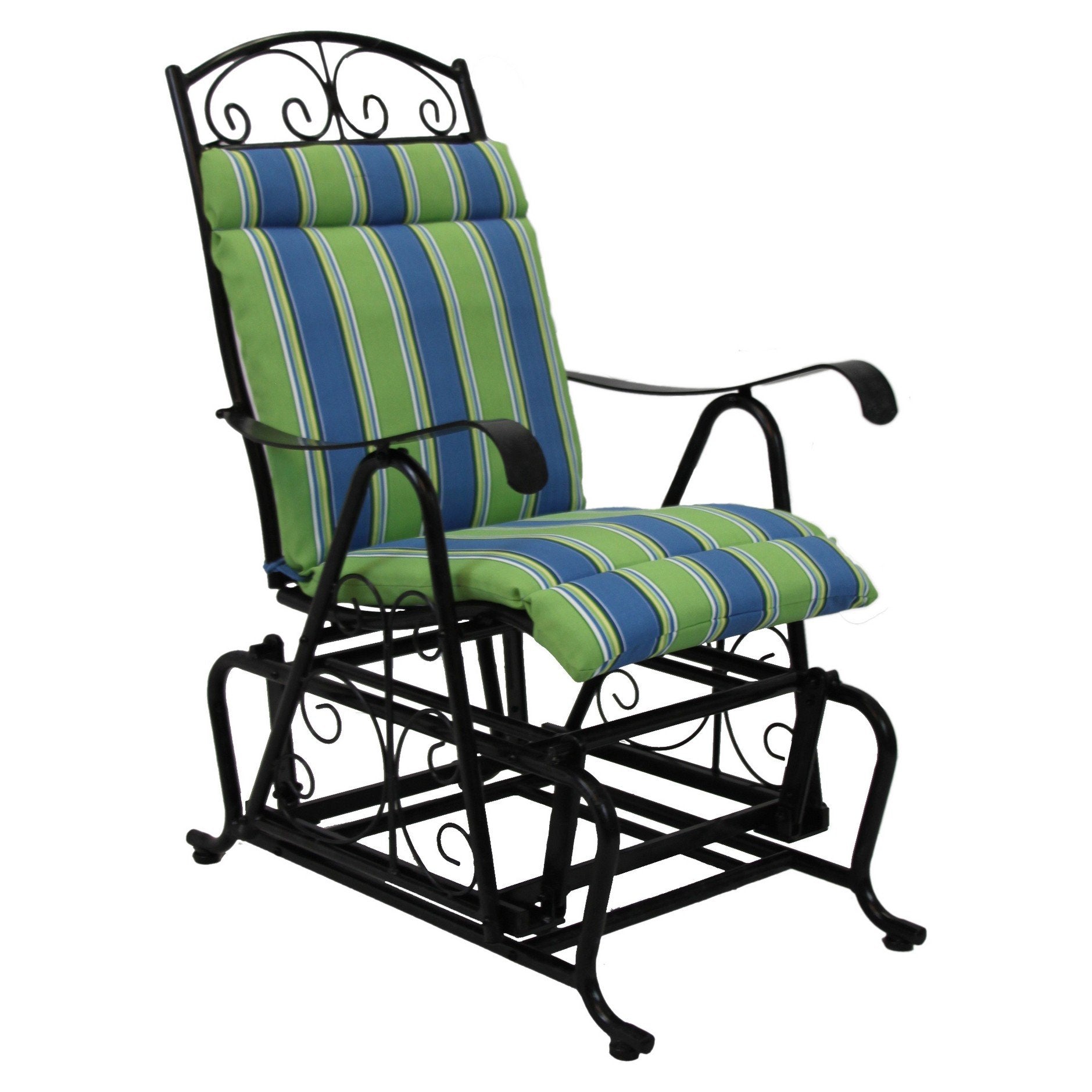 Blazing Needles Outdoor Chair Seat and Back Cushion, Skyworks Caribbean