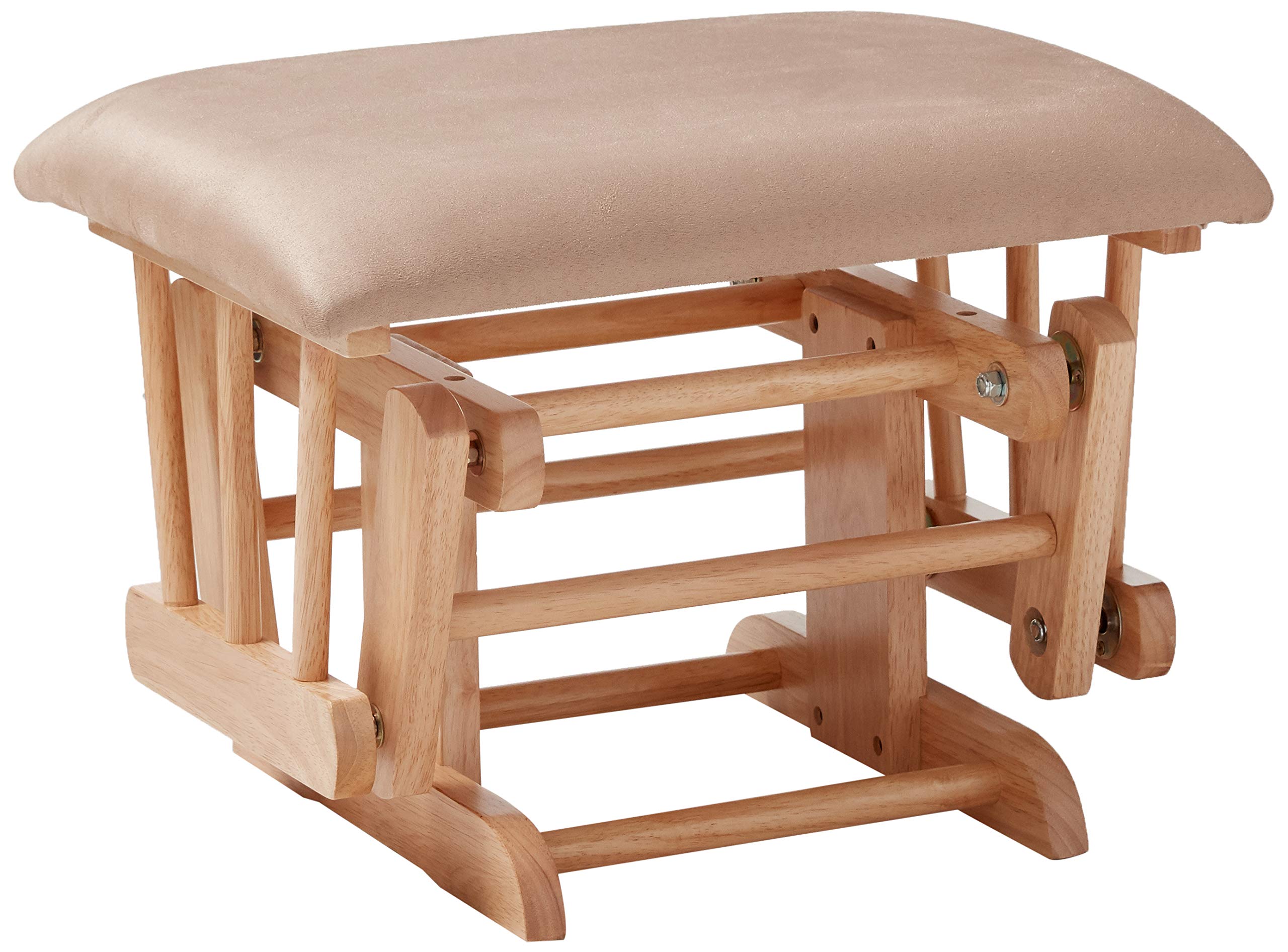 ACME Furniture Ottoman, Taupe Mfb & Natural Oak