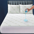 Niagara Twin Mattress Protector Waterproof Premium Mattress Cover Green Viscose Made From Bamboo 39X75 Non Noisy Breathable Ultr