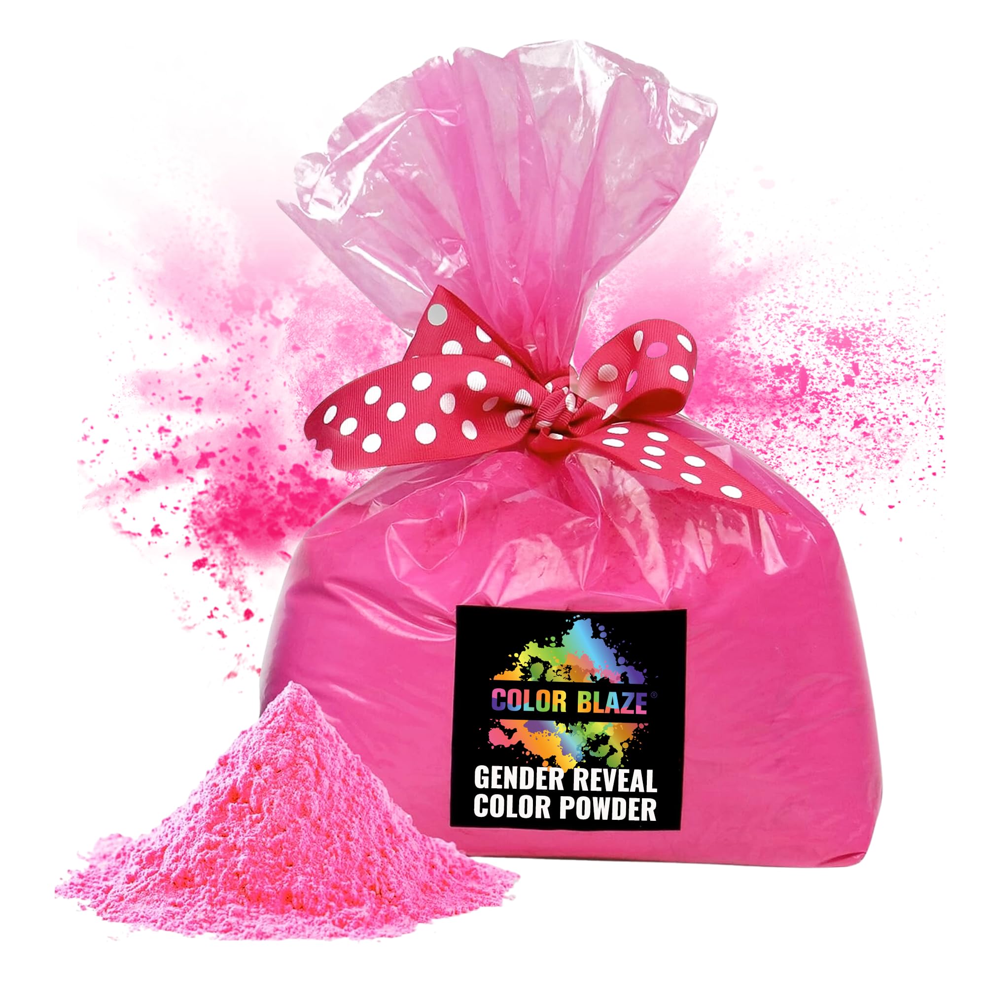 Color Blaze Holi Colored Powder - 5 lbs of Pink Powdered Color - for Fun Runs, Color Toss, Rangoli, Powder War, Backyard Party &