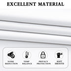 Donren Pure White (Only Block 50% Lights) Small Window Curtain Panels Room Darkening Curtain Tiers For Nursery With Rod Pocket (52 X 30 Inch,1 Pair)