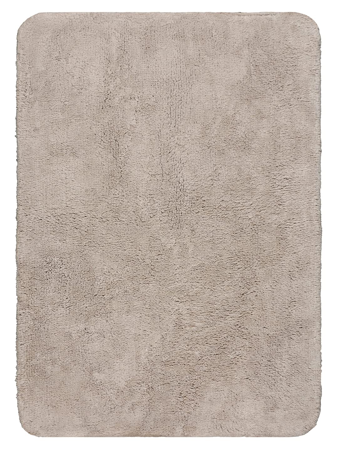 Saral Home Taupe Cotton AntiSkid Bathmat  60X100 cm