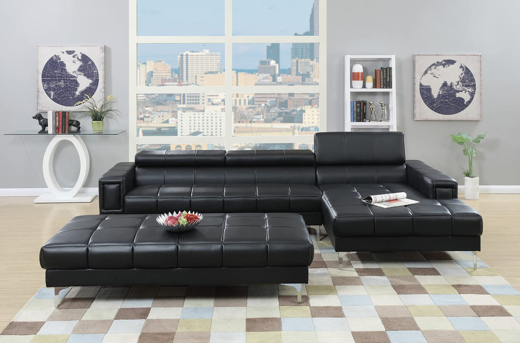 simple relax Sectional with Adjustable Back in White