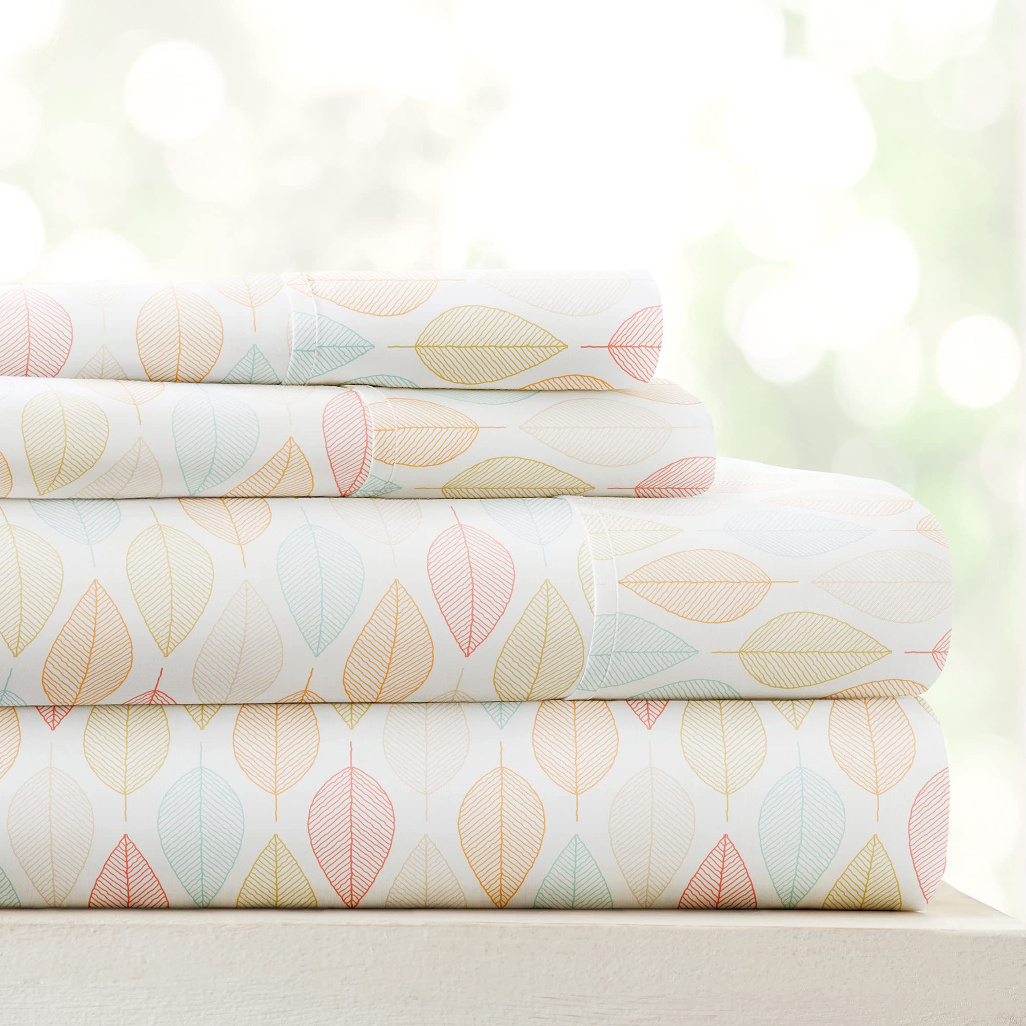 Linen Market 4 Piece Queen Bedding Sheet Set (Yellow Fall) - Sleep Better Than Ever With These Ultra-Soft & Cooling Bed Sheets F