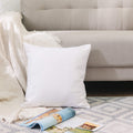 Natus Weaver White Pillow Case Soft Linen Square Kid Decorative Throw Cushion Cover Pillowcase With Smooth Hidden Zipper For Nur