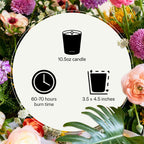Apotheke Scented Candles For Home, Charcoal Rouge - 10.5 Oz Long-Lasting Soy Wax Jar Candle - 60-70 Hours Burn Time - Notes Of C