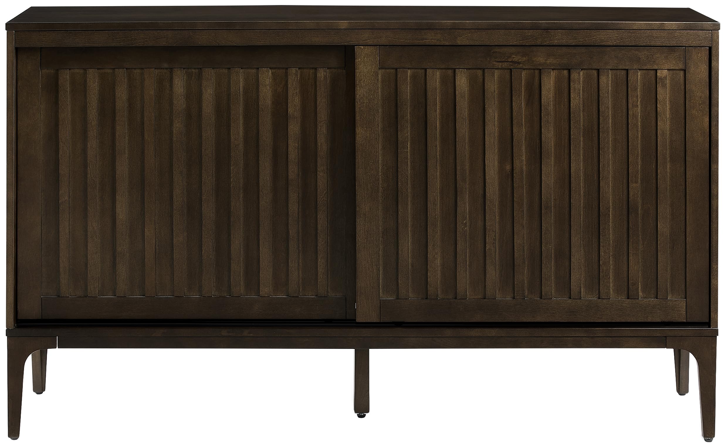 Crosley Furniture Asher Mid-Century Modern Sideboard Buffet Cabinet with Storage, Living Room Credenza, Dark Brown