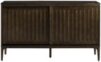 Crosley Furniture Asher Mid-Century Modern Sideboard Buffet Cabinet with Storage, Living Room Credenza, Dark Brown