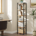 Larzonic Bookshelf, 6Tier Tall Bookcase for Small Space, Storage Shelves