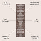 Jonathan Y Smb124B-210 Zolak Berber Stripe Geometric Indoor Outdoor Area Rug Bohemian Contemporary Easy Cleaning Bedroom Kitchen Backyard Patio Non Shedding, 2 X 10, Brown/Beige