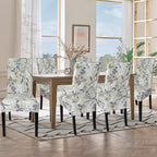 Searchi Printed Dining Room Chair Covers Set Of 4, Stretch Kitchen Chair Covers Washable Parsons Chair Slipcover Removable Dining Chair Protectors For Hotel,Ceremony(Floral Pattern4)