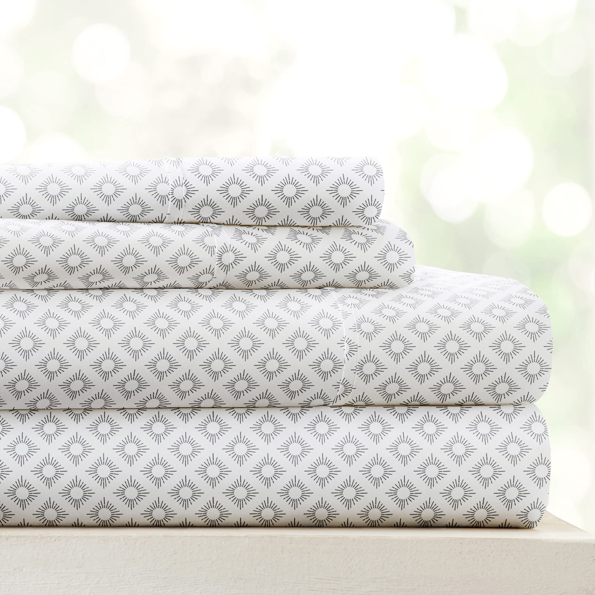 Linen Market 4 Piece Full Bedding Sheet Set (Gray Polaris) - Sleep Better Than Ever With These Ultra-Soft & Cooling Bed Sheets F