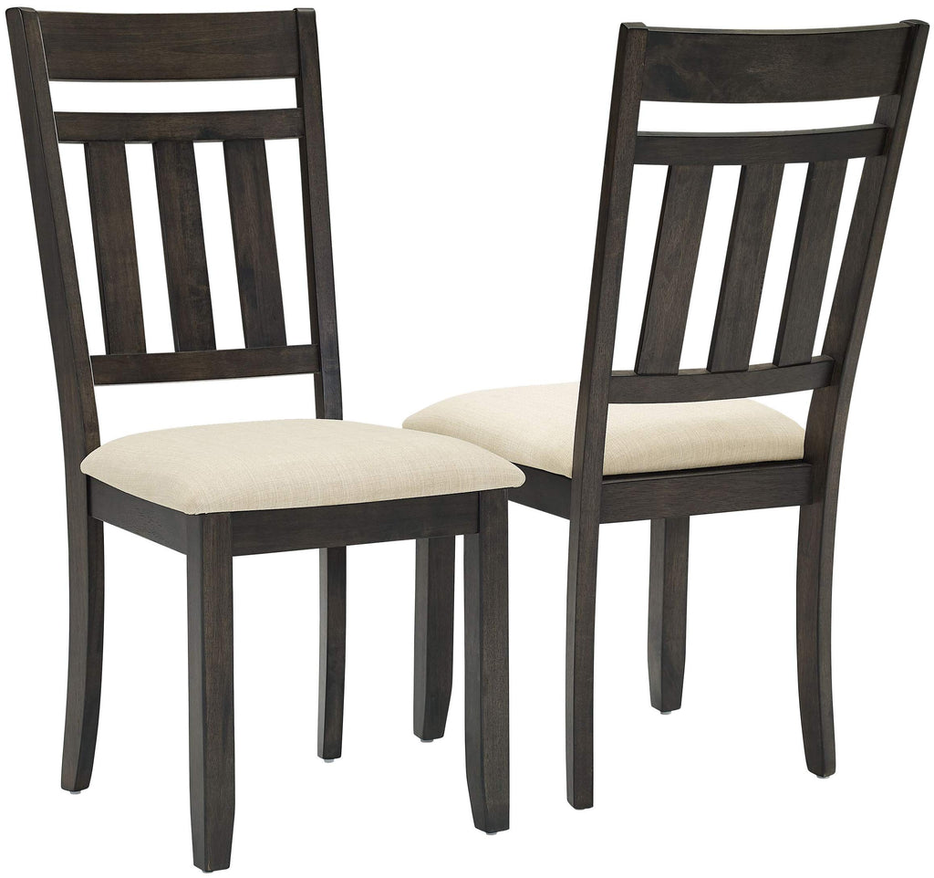 Crosley Furniture Hayden 7-Piece Modern Farmhouse Dining Table Set for 6 with Slat Back Chairs, Slate