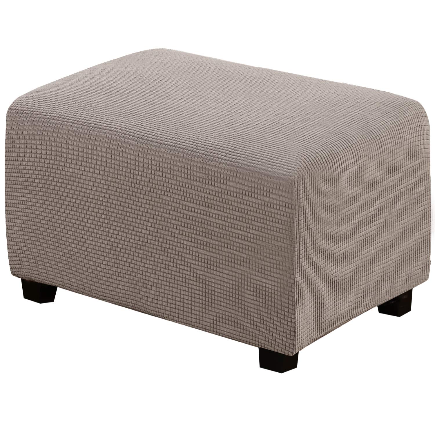 H.VERSAILTEX Ottoman Cover Slipcover Rectangle Fit Length 33 -38  Footrest Sofa Slipcovers Stool Cover Footstool Protector Cover
