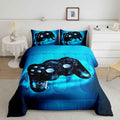 Feelyou Gamer Comforter Sets For Boys Twin Bedding Set For Boys Kids Gaming Comforter Gamer Room Decor Blue Video Game Bed Set T