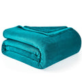 Hansleep Fleece Queen Blanket For Bed Fleece Teal, Queen Size Blanket Super Soft Flannel Fuzzy, Plush Cozy Blanket For All Seaso