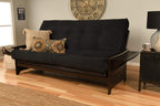Kodiak Furniture Phoenix Queen Futon with Suede Fabric Mattress in Gray/Espresso