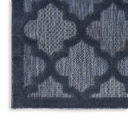 Nourison Easy Care Moroccan Navy Blue 5' X 7' Area -Rug, Trellis, Easy -Cleaning, Non Shedding, Bed Room, Living Room, Dining Room, Backyard, Deck, Patio (5X7)