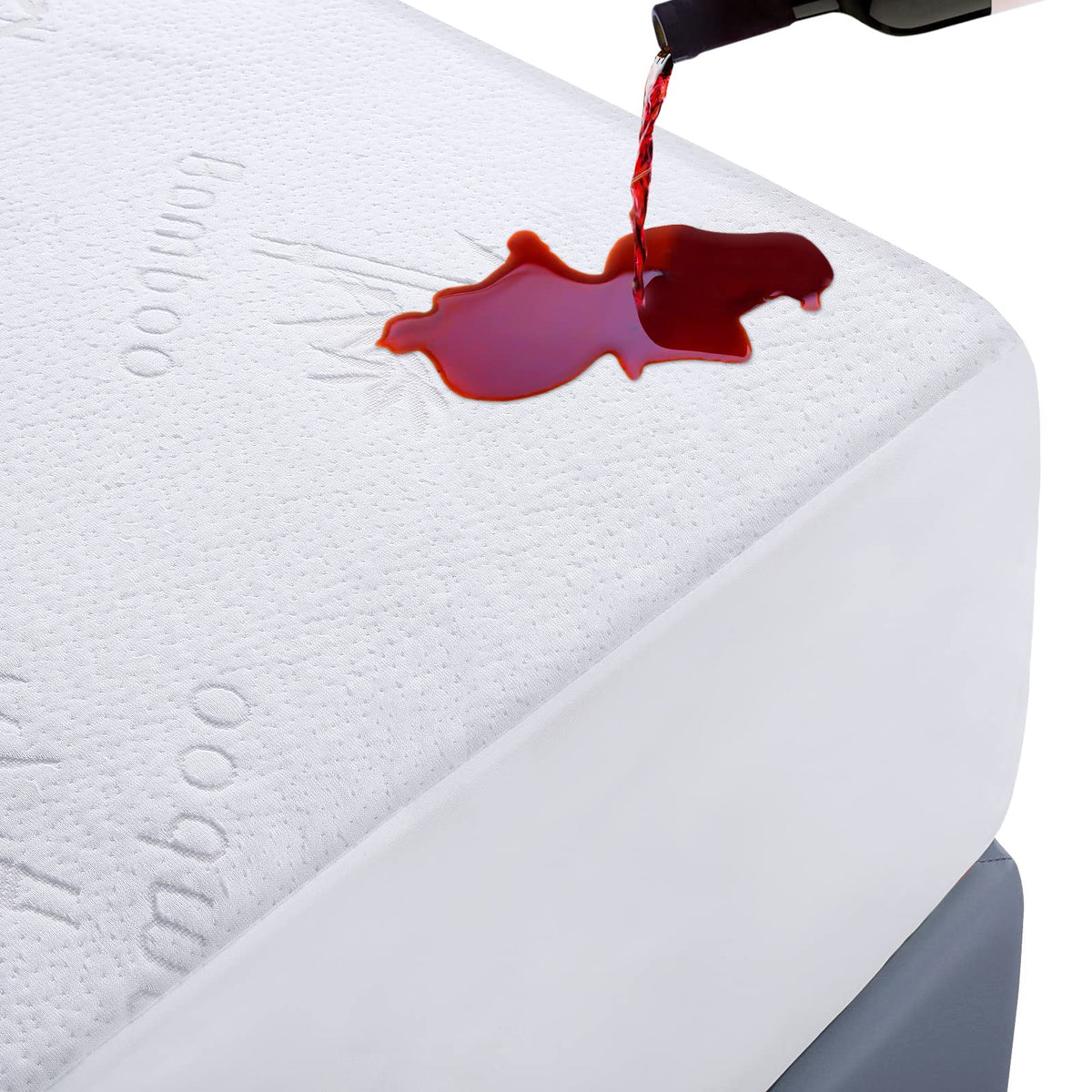 Waterproof Mattress Protector Full Size Mattress Cover Cooling Mattress Pad Breathable Noiseless Soft Bed Protector Deep Pocket