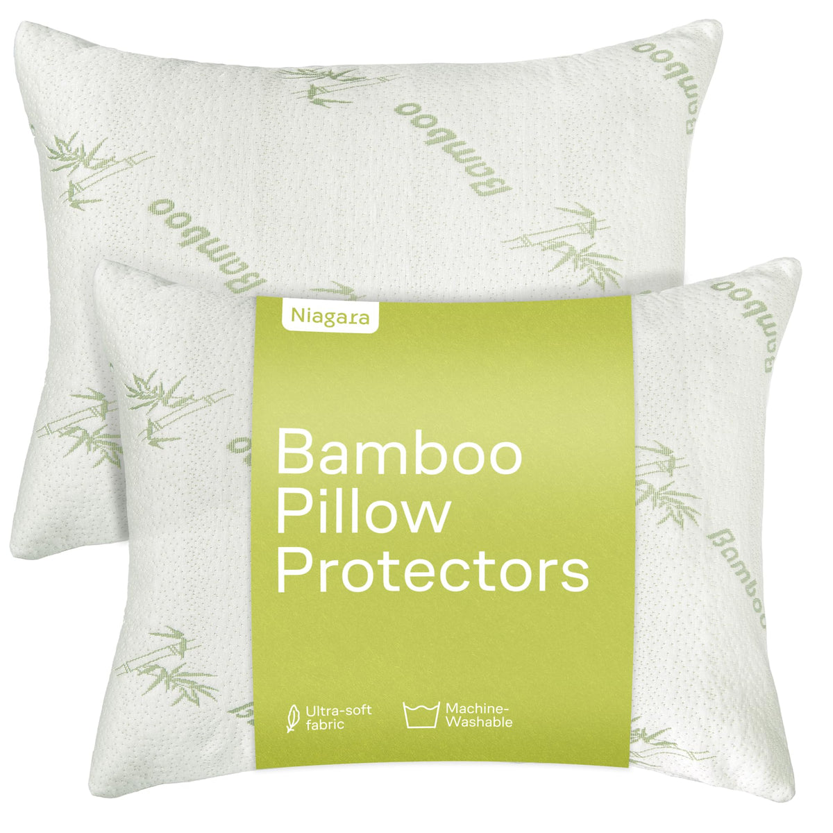Pillow Protectors With Zipper Standard Standard 20X26 Pair Zippered Pillow Case, Cooling, Guaranteed Noiseless Pad, Ultra Plush