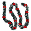 Dilunave 19.7 Feet Christmas Tinsel Garland Artificial Christmas Garland Xmas Metallic Twist Hanging Garland Fireplace Mantel Wr