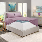 Nestl Extra Deep Pocket Sheets - Fits Mattress 18-24 Inches Deep, Extra Deep Pocket Full Size Sheets Sets, 4 Piece Full Size Sheets, Full Sheets Deep Pocket, Dusty Purple