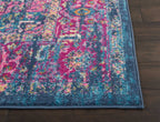 Nourison Passion Blue 6'7' X 9'6' Area Rug, Boho, Traditional, Easy Cleaning, Non Shedding, Bed Room, Living Room, Hallway, (7' X 10')
