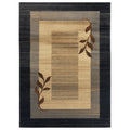 Home Dynamix Royalty Clover Contemporary Geometric Border Area Rug, Black/Blue, 78x104