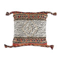 Benjara 18 x 18 Cotton Accent Pillow with Braided Details, Set of 4, Multicolor