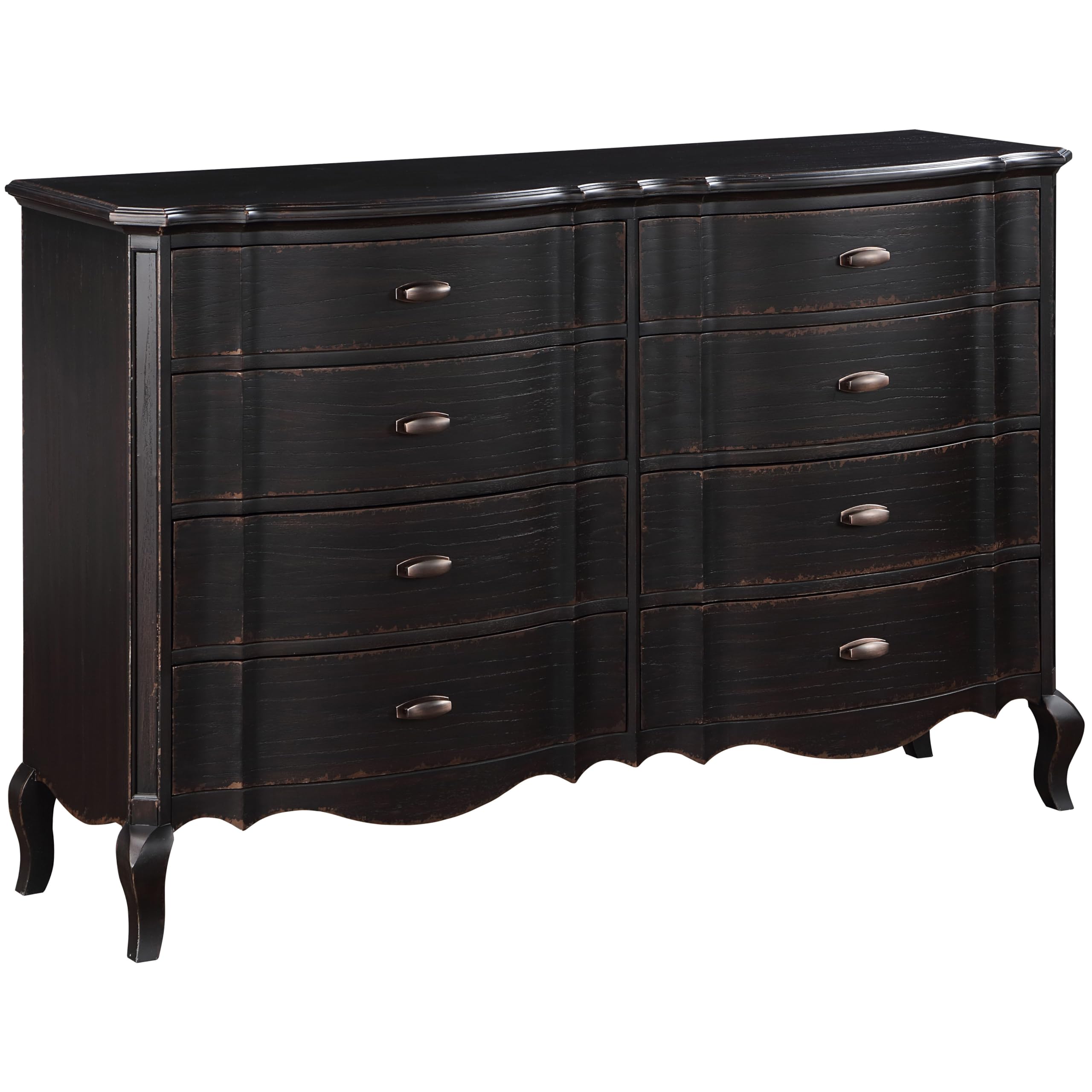 Acme Chelmsford 8-Drawer Contemporary Wood Dresser in Antique Black