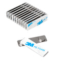 Totalelement Magnetic Name Tag/Id Badge Holder, Strong Fastener With 3M Adhesive On Front Plate (Silver) 10-Pack