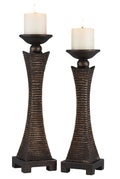 Ok Lighting 15.75" And 17.5" H Kayan Candleholder Set