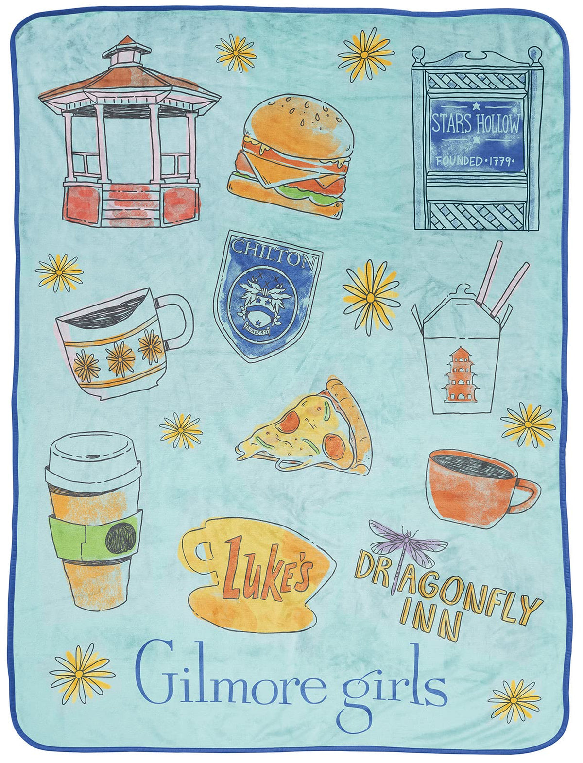 Jay Franco Gilmore Girls Throw Blanket - Plush 46' X 60' Throw Blanket For Ladies, Soft Fleece Throw Blanket, Cozy, Fade Resis