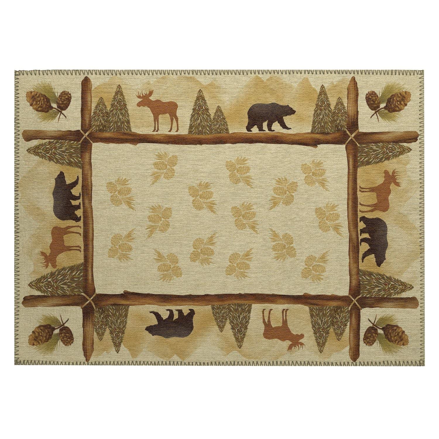 Excursion Ex2 Beige Farmhouse Rug Rectangle 5' X 7 ' 6&quot;