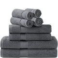 Simpli-Magic Towel Set, 2 Bath Towels, 2 Hand Towels, and 4 Washcloths (8 Piece Set), Ring Spun Cotton Highly Absorbent Towels f